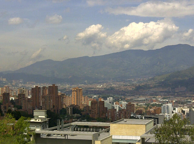 A view of Medellin from the team's hotel.